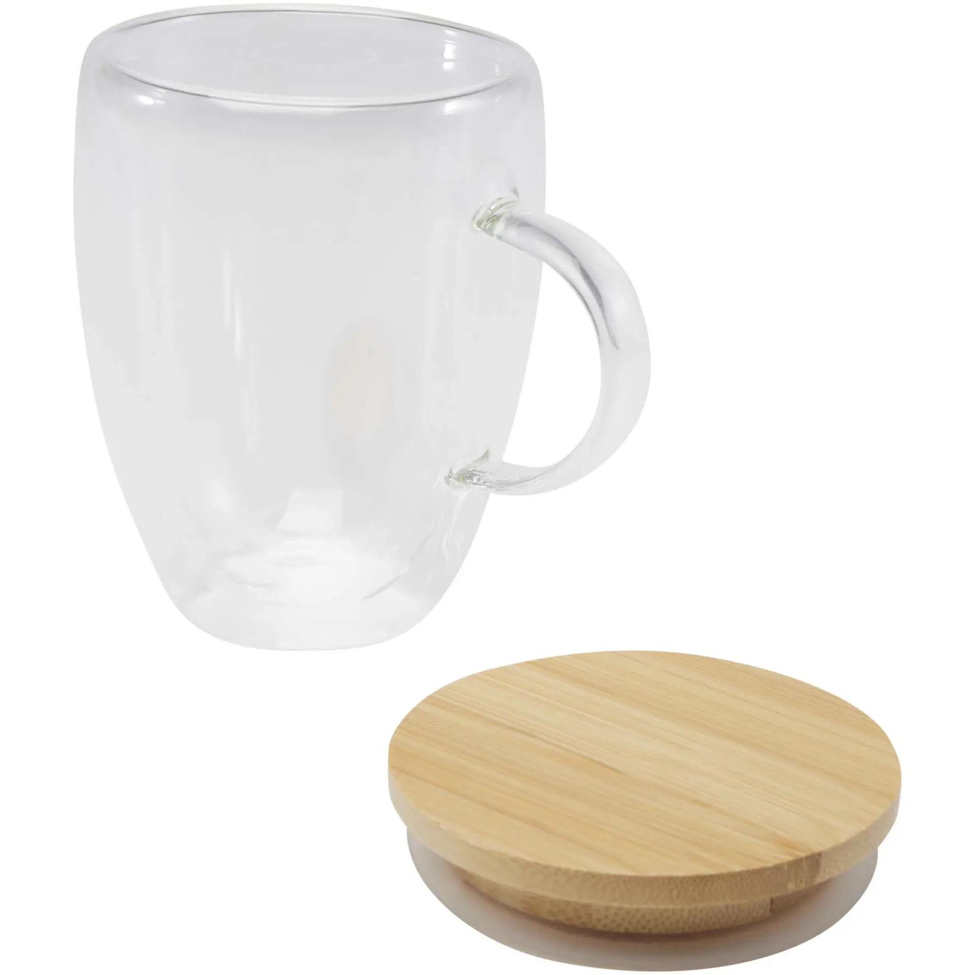Bild på Glasmugg, bambulock, 350ml - Leona 