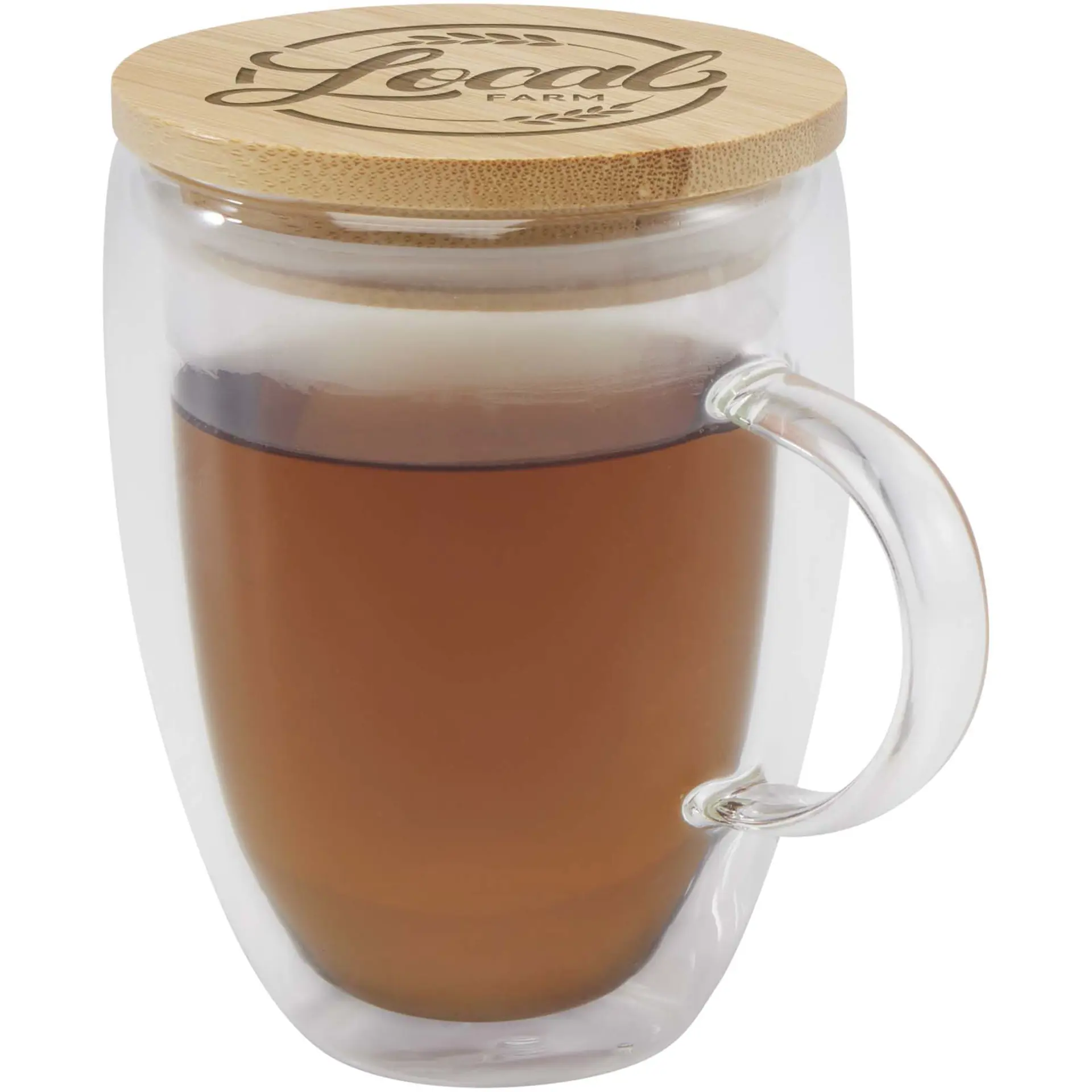 Bild på Glasmugg, bambulock, 350ml - Leona 