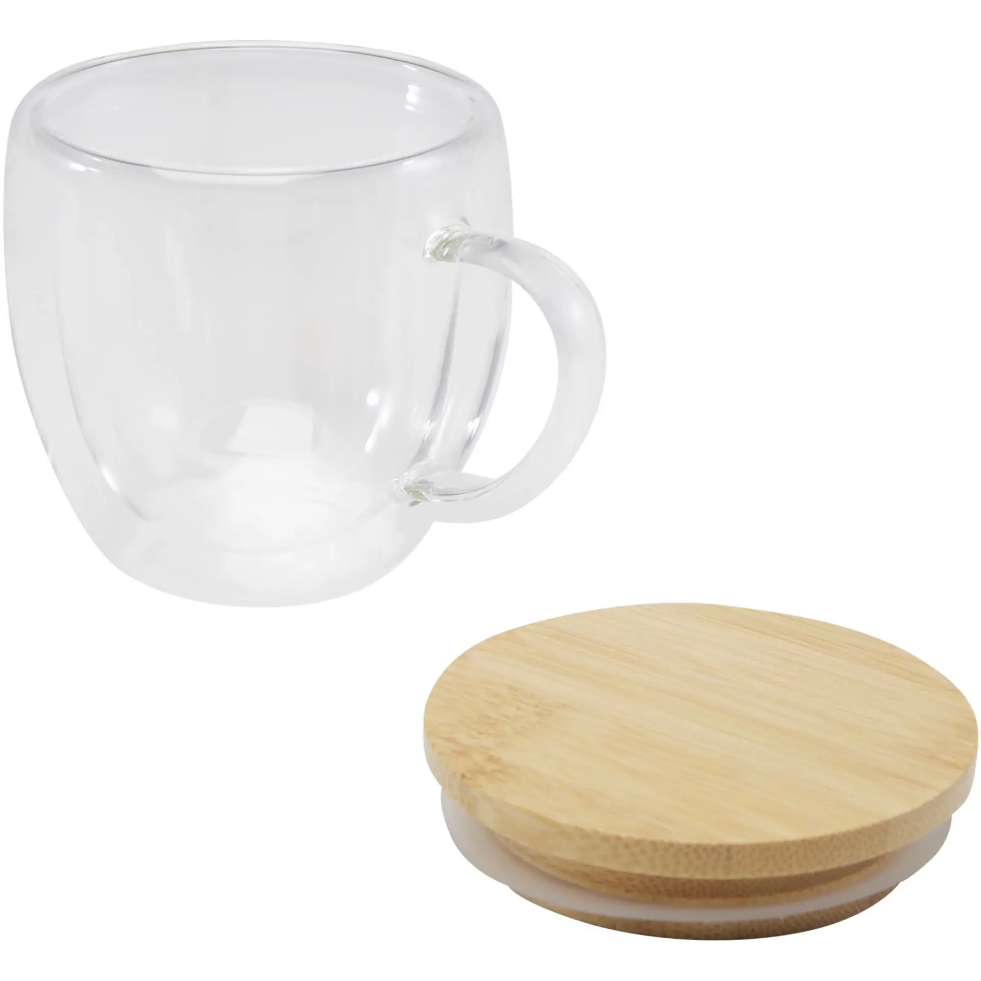 Bild på Glasmugg, bambulock, 250ml - Lenora 