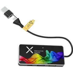 Bild på SCX.design H20 8-i-1 USB-hubb med dubbla ingångar och sex portar