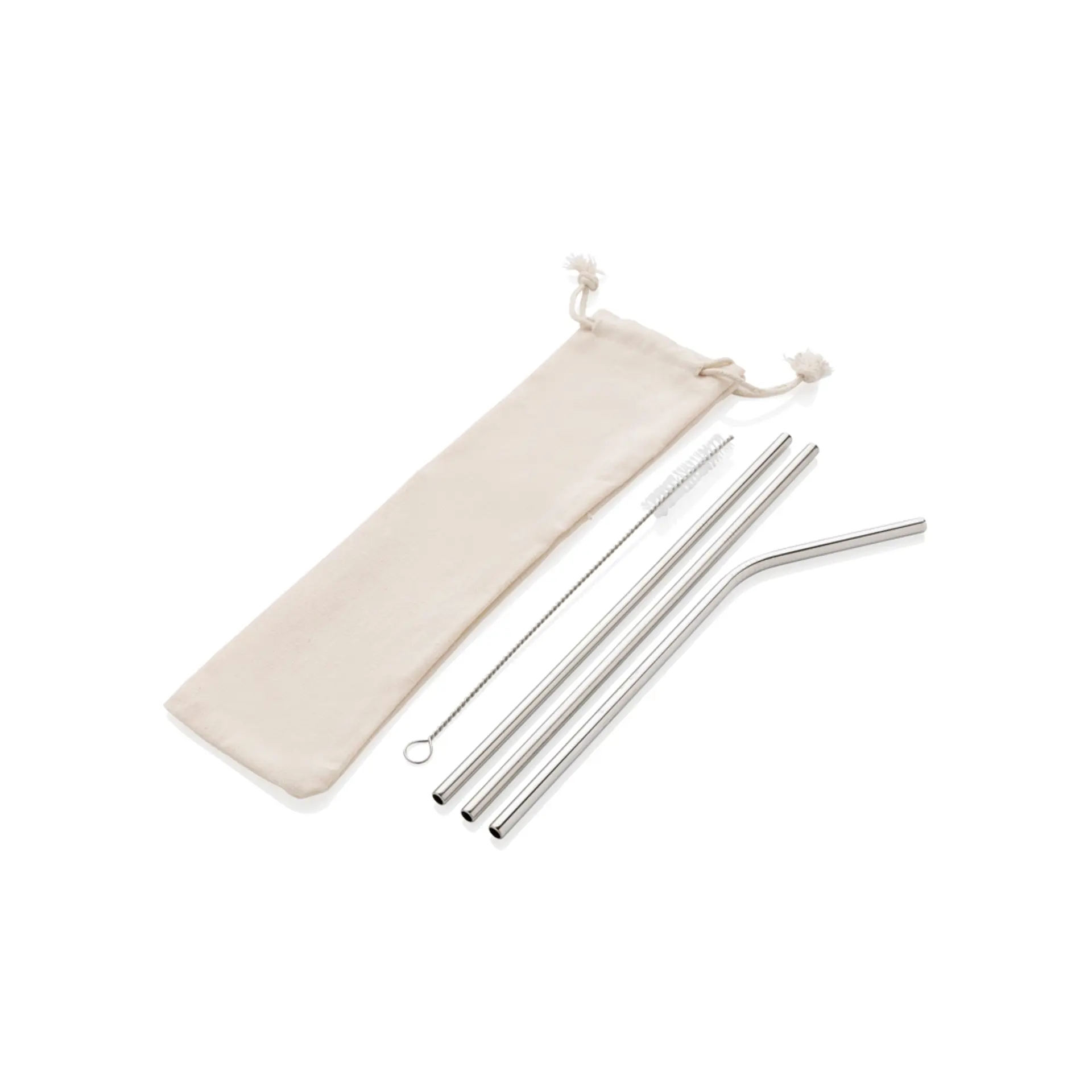 3-pack återanvändningsbara sugrör i stainless steel