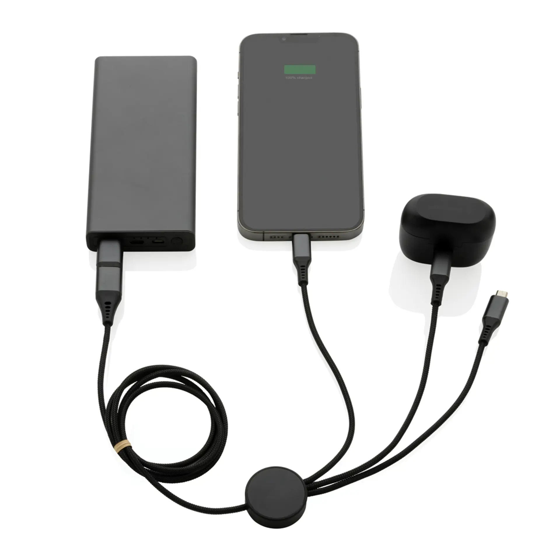 Bild på Terra 120cm 6-i-1 kabel i RCS återvunnen aluminium