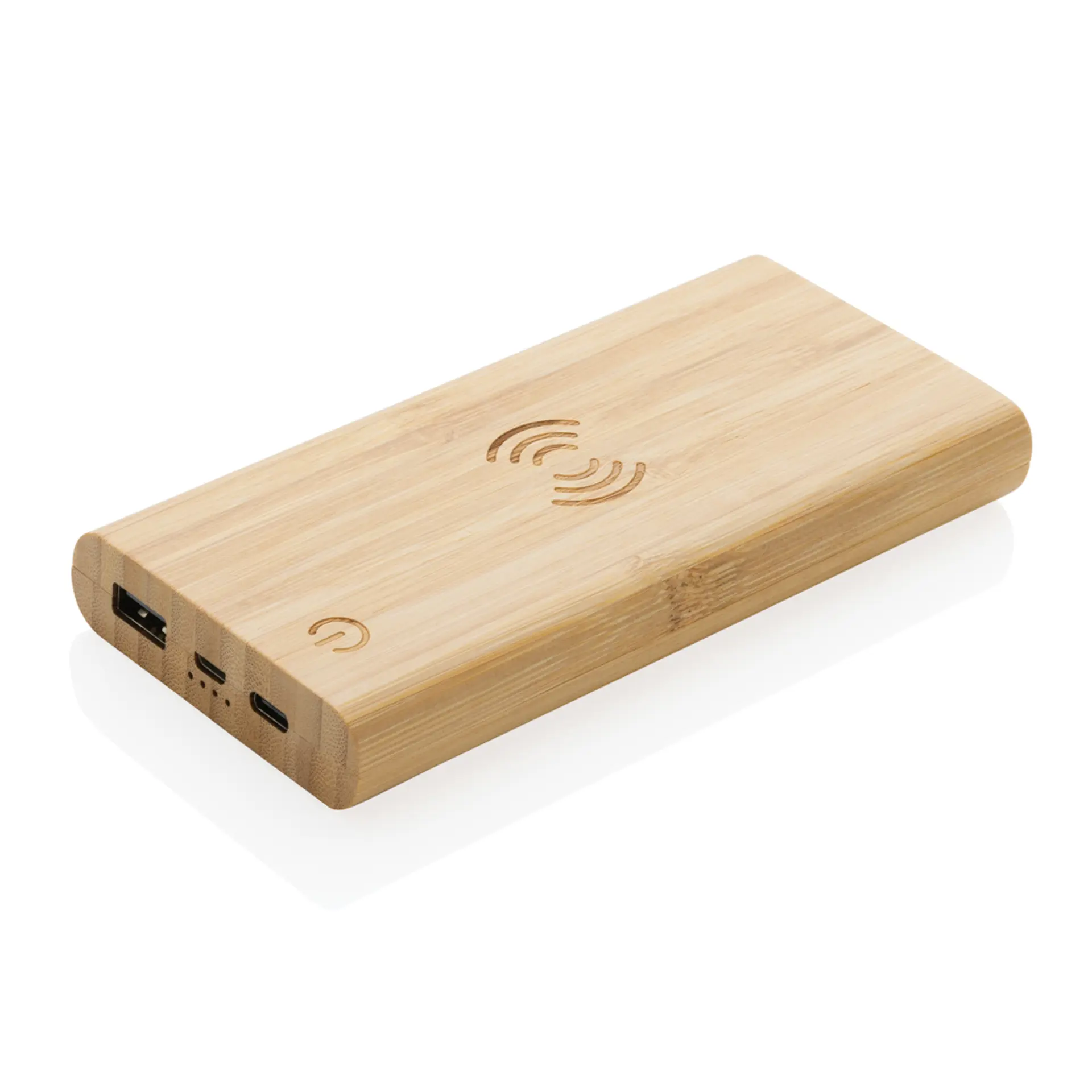 Bild på 8.000 mAh, 5W trådlös powerbank i bambu Bild på 8.000 mAh, 5W trådlös powerbank i bambu