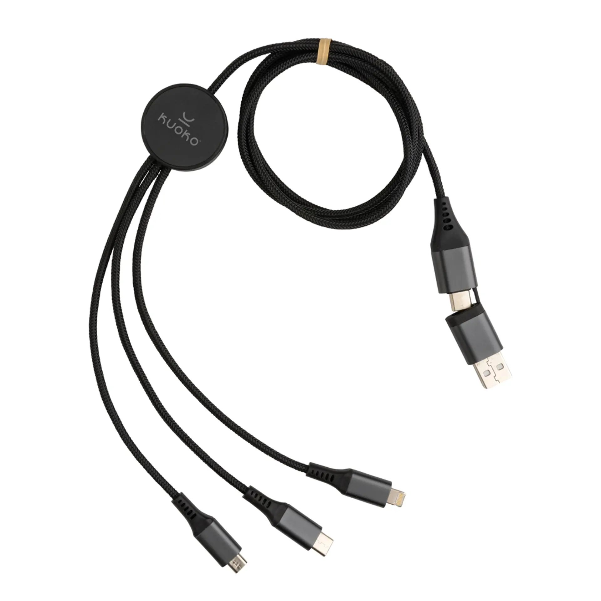Bild på Terra 120cm 6-i-1 kabel i RCS återvunnen aluminium