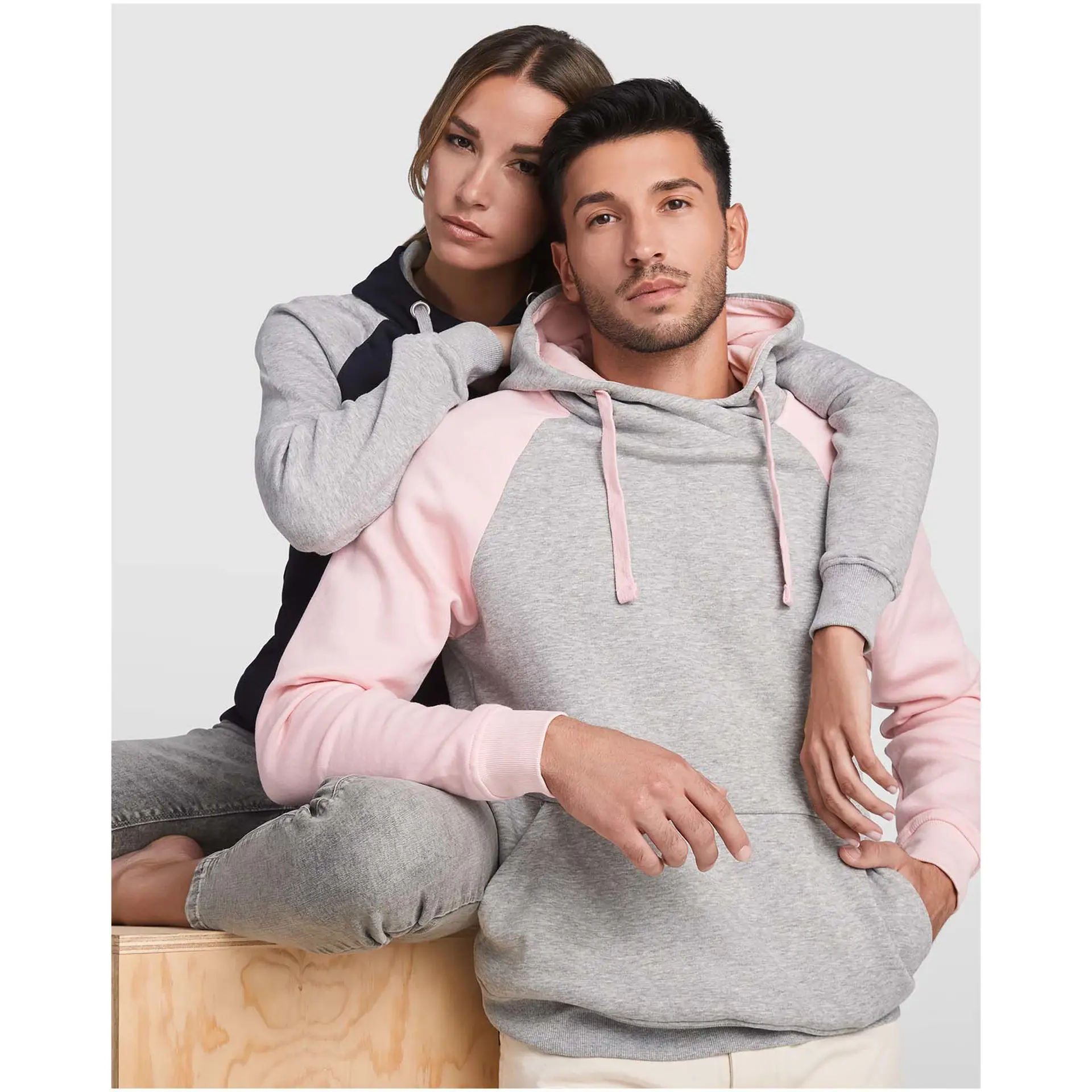 Bild på Hoodie unisex, tvåfärgad, 280g/m2 - Badet