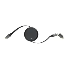 Bild på Terra RCS återvunnen aluminium 240W utdragbar 2-i-1 kabel