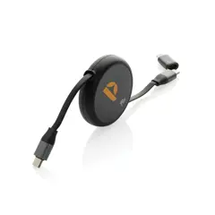 Bild på Terra RCS återvunnen aluminium 240W utdragbar 2-i-1 kabel