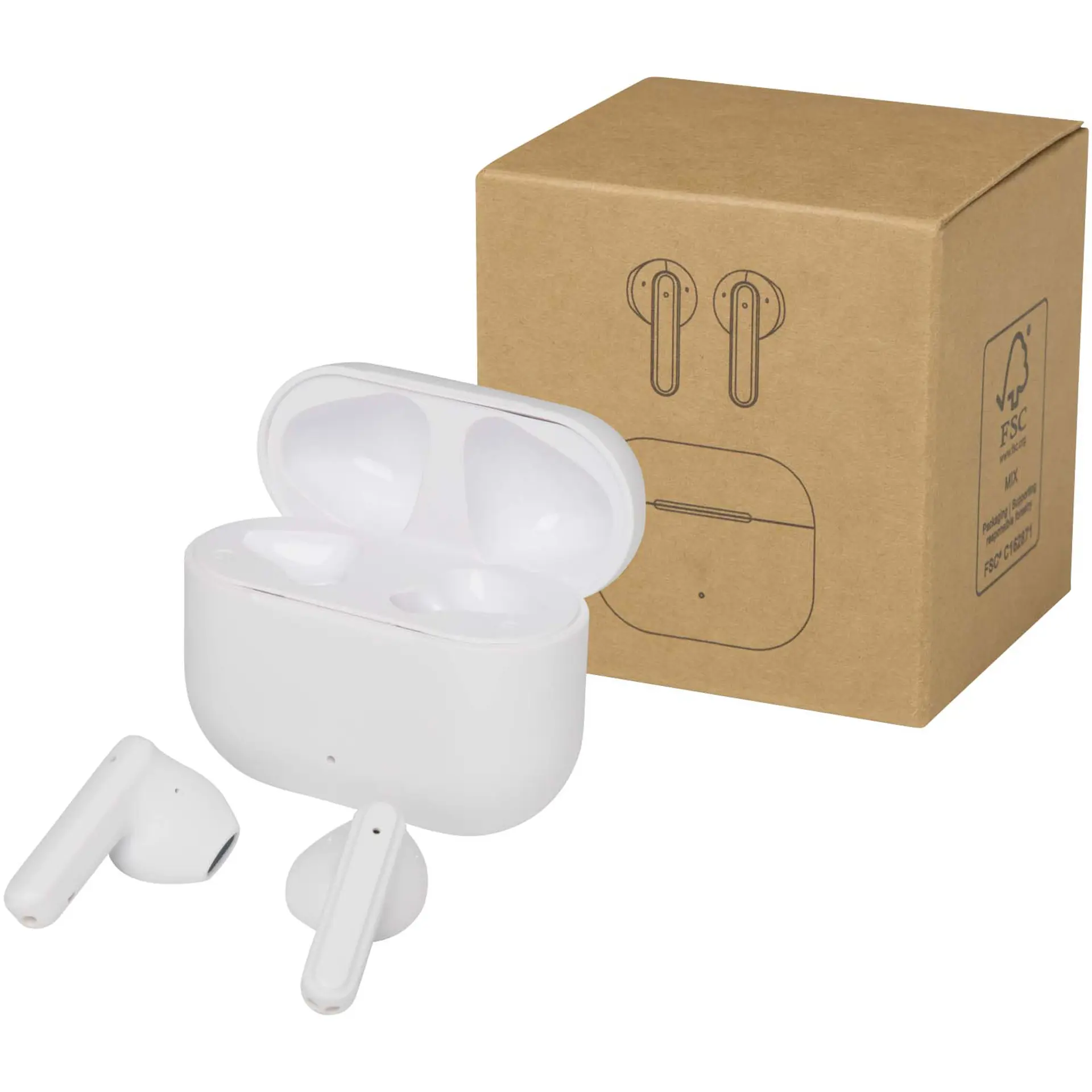 Bild på Altais True Wireless Bluetooth®-öronsnäckor av återvunnen plast Bild på Altais True Wireless Bluetooth®-öronsnäckor av återvunnen plast
