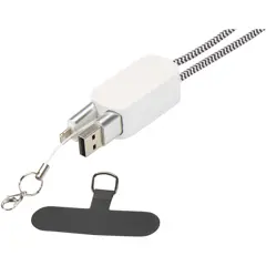 Bild på Anser logoband för smartphone av återvunnen plast med inbyggd 5-i-1-kabel på 27 W