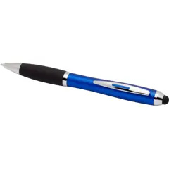 Bild på Nash kulspetspenna med stylus av RCS-certifierad återvunnen plast, färgad pennkropp och svart grepp (svart bläck)
