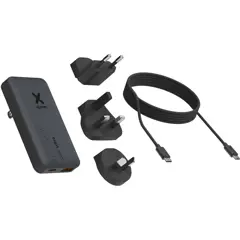 Bild på Xtorm 65 W snabbladdare set med kabel och resefodral för resor