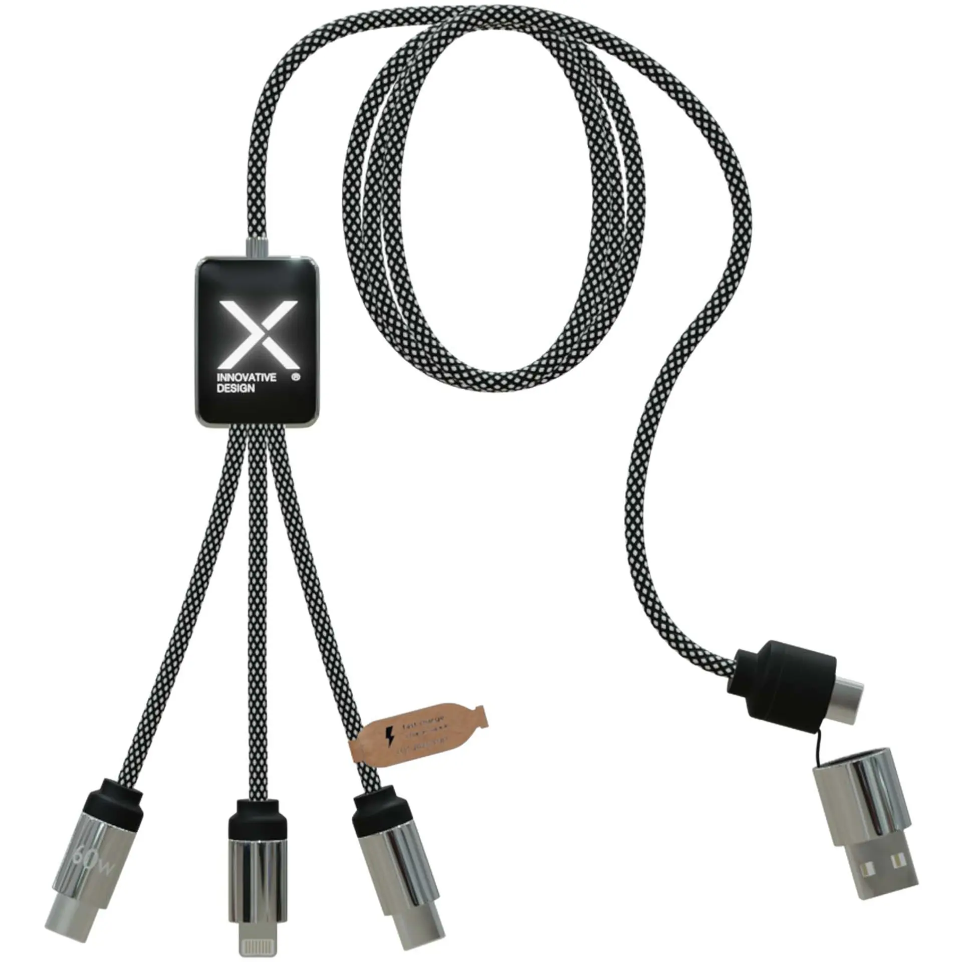 Bild på SCX.design C33 Type-C-laddningssladd på 60 W med dubbelupplyst logotyp