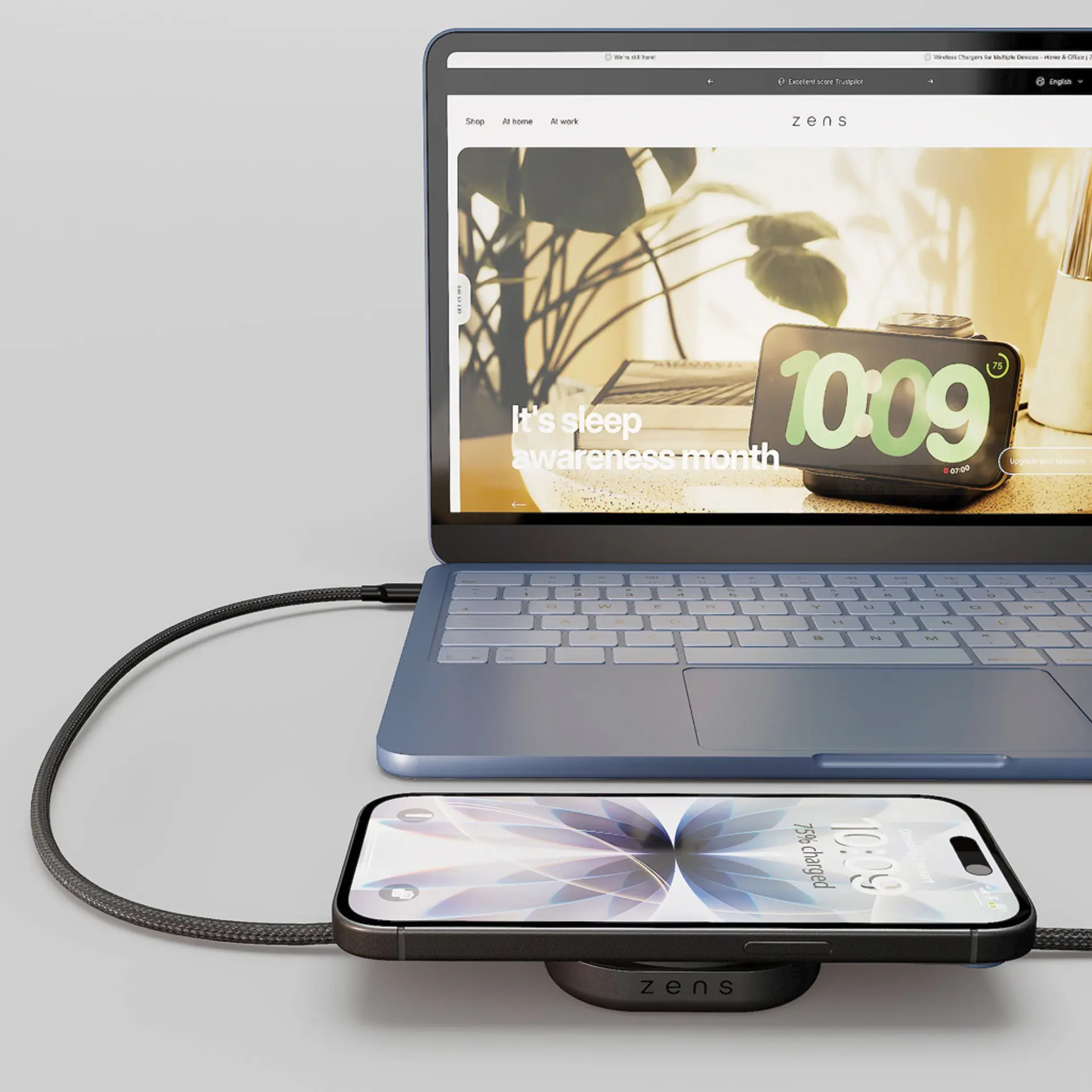 Bild på Zens Laddningskabel USB C - C Pro 2