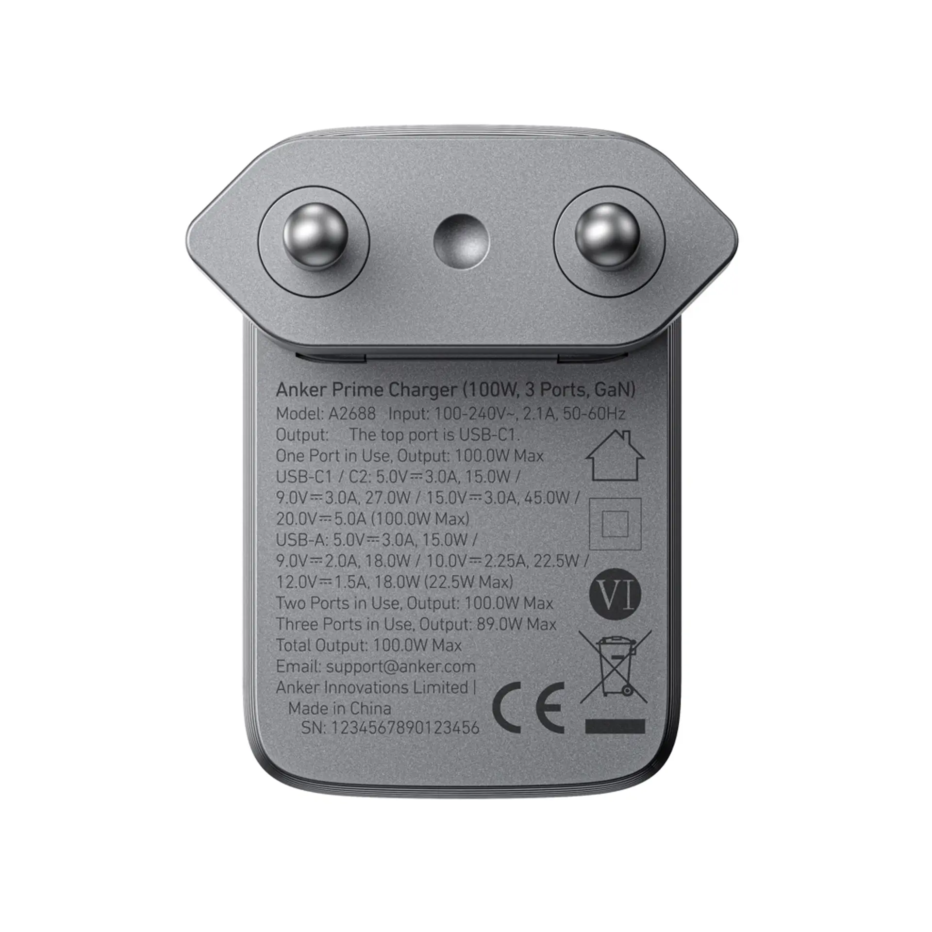 Bild på Anker Prime laddare (100W, 3 Ports, GaN)