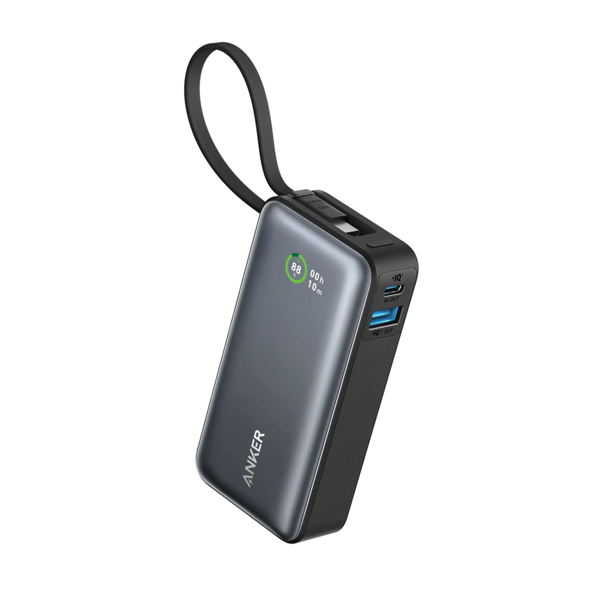 Bild på Anker Nano powerbank 30W, inbyggd USB-C kabel