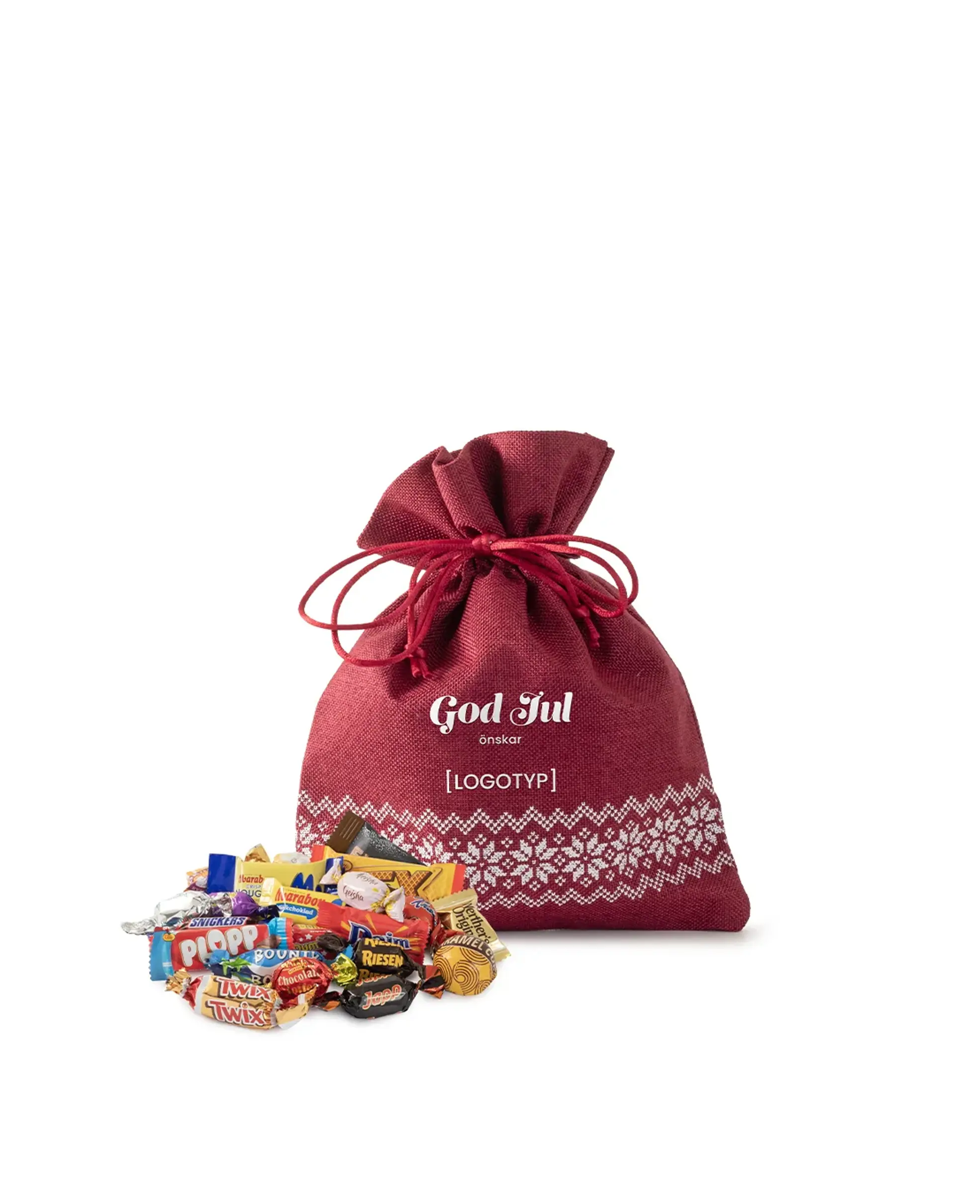 Julsäck röd liten (0,5kg)