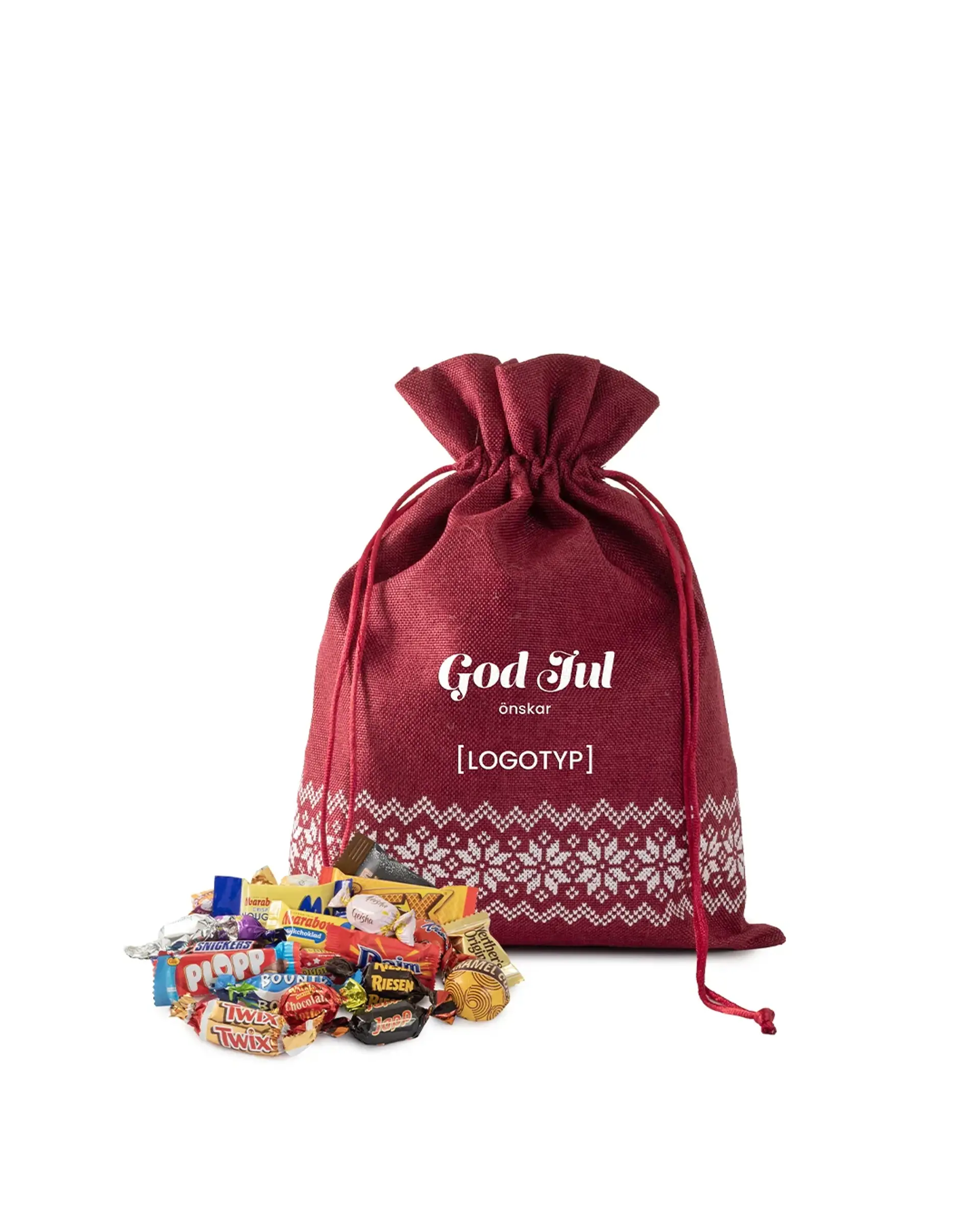 Julsäck röd mellan (0,9kg)